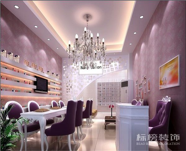 深圳美甲店墻面裝飾怎么做？